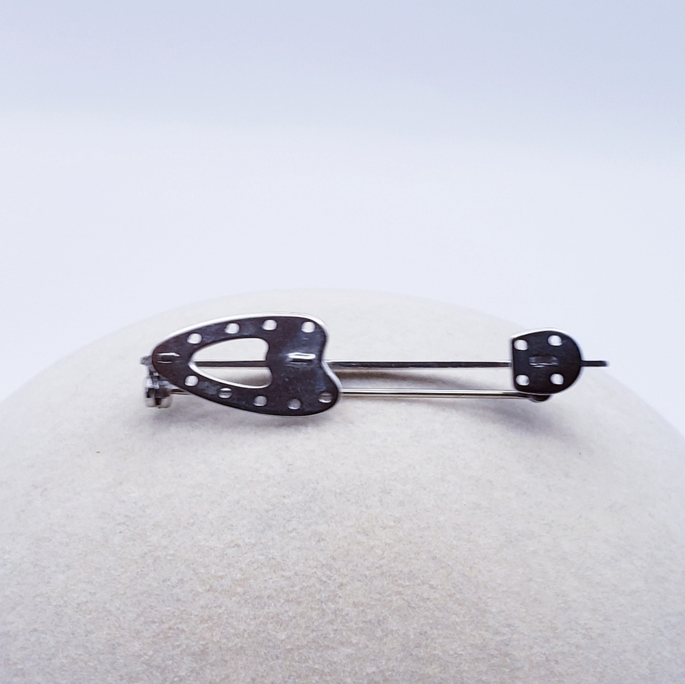 Unique Sterling Silver BEAU Brooch Unisex